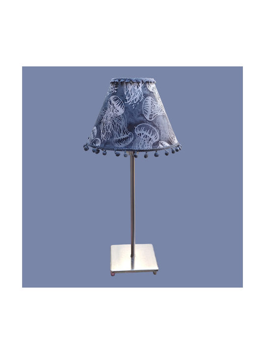 Oxygen Table Lamp for E27 Fitting with Gray Shade and Base