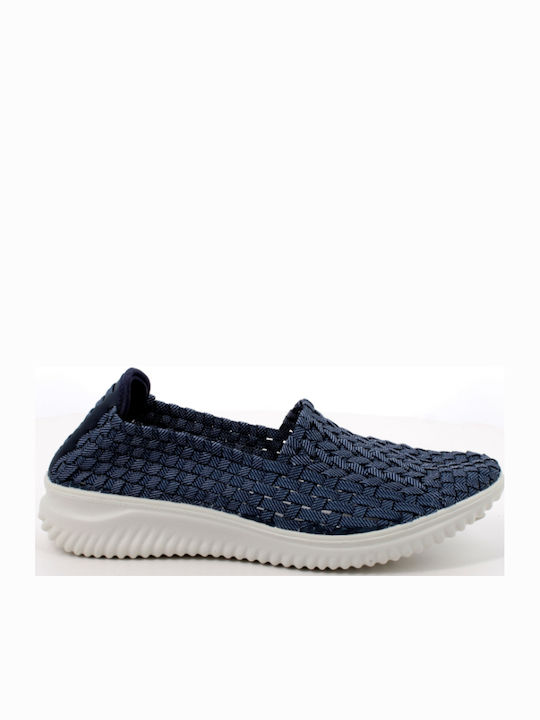 Imac Anatomische Damen Slip-Ons Leder Blau