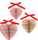 Hanging Decorative Honeycomb Hearts Liberty 3 Pieces