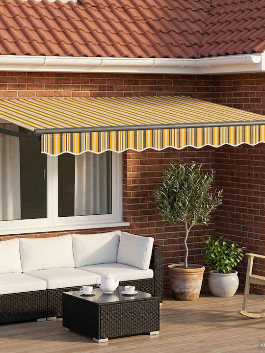 vidaXL Terrace Tent Yellow 3.5x2m