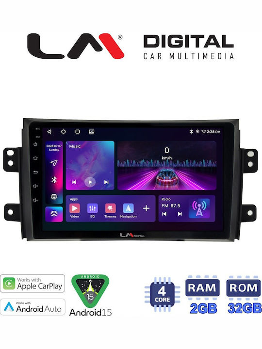 LM Digital Auto-Audiosystem für Fiat Sechzehn Suzuki SX4 2005-2013 Bluetooth USB Eingebautes Wi-Fi GPS Apple CarPlay Android Auto