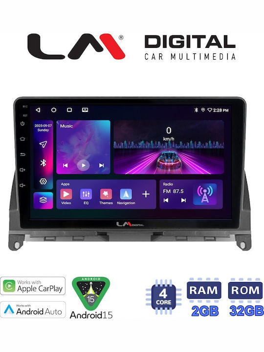 LM Digital Car Audio System for Mercedes-Benz C Class 2007-2011 Bluetooth USB Wi-Fi GPS Apple CarPlay Android Auto