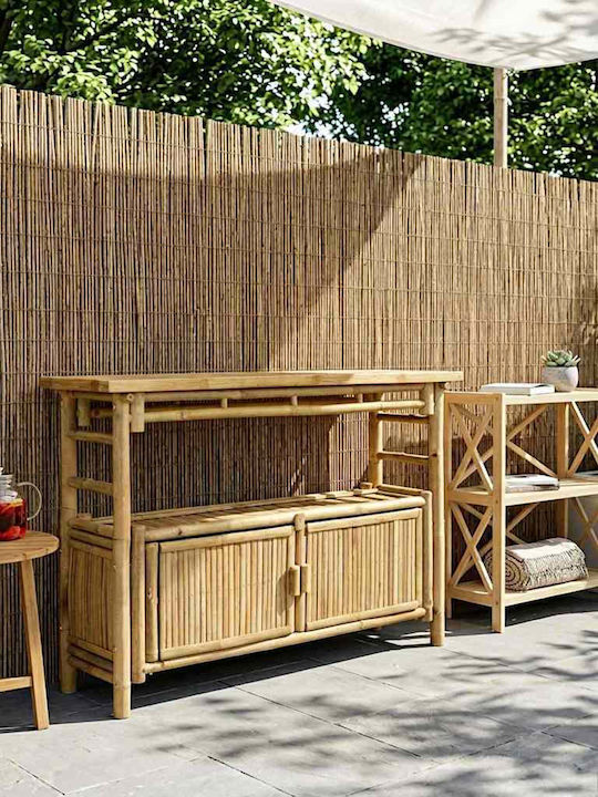 Plastic Outdoor Table Natural 110x35x75cm