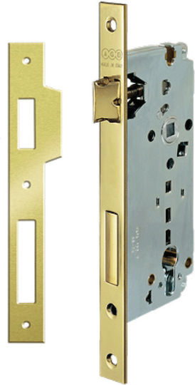 Einbauschloss Agb mit Zylinder 45/85mm Quadratische Platte Nickel