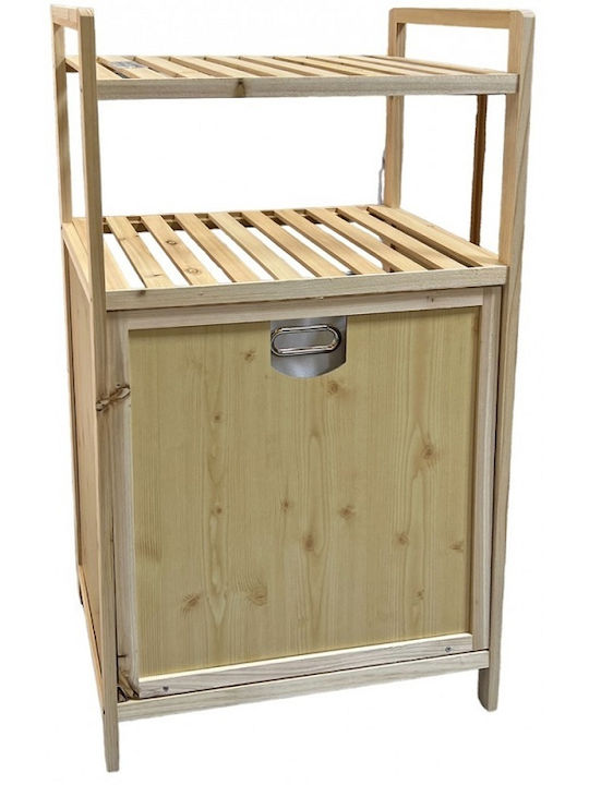 TnS Καλάθι Απλύτων Ξύλινο 50x30x95cm Μπεζ