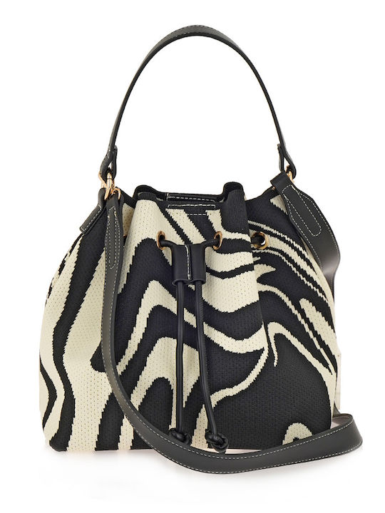 Fabric Women's Shoulder Pouch Black