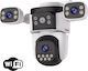 Taggo TAG621-WIFI-9MP Cameră de Supraveghere IP Triplu Wi-Fi 9MP Impermeabilă cu Baterie cu Comunicare Bidirecțională și Obiectiv 4mm