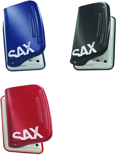 Sax Paper Punch with Guide 2-Hole for 10 Sheets Various Colours Sax in Blue Colour