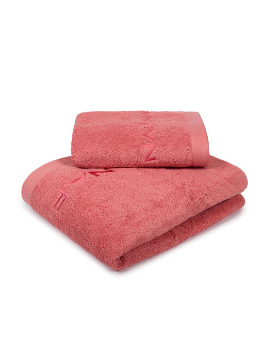 Biokarpet Handtuch-Set 2 Stück Naf Naf Koralle ...