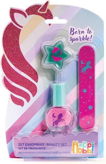 HappiHobbi Born to Sparkle Σετ Ομορφιάς Lips & Nails