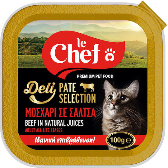 Le Chef Deli Υγρή Τροφή για Γάτες με Μοσχάρι