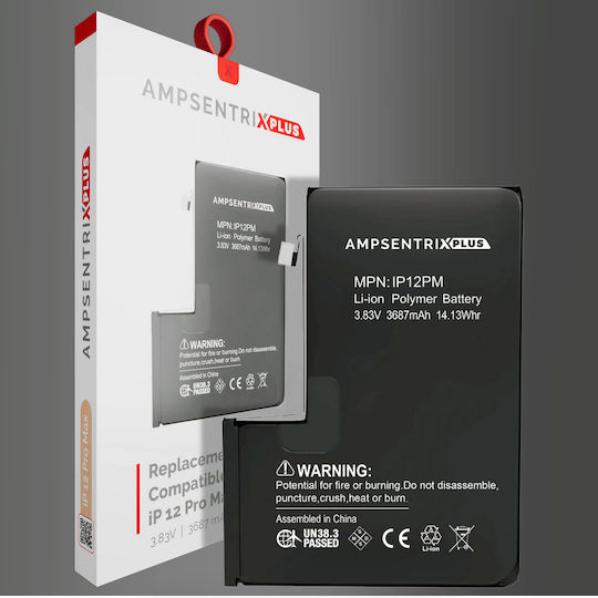 Ampsentrix Kompatible Handy-Akku Ersatz für iPhone 12 Pro Max