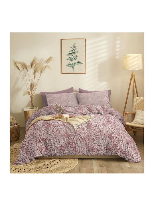 Cokitex Marta Pansy Set Bed Sheets Super King 230x260cm Apple 4 Pieces