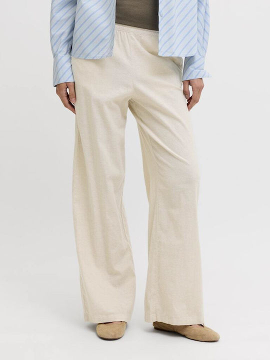 Jack & Jones Women's High Rise Fabric Trousers ...