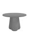 Rundes Esszimmertisch aus Beton Grau 120x120x75cm
