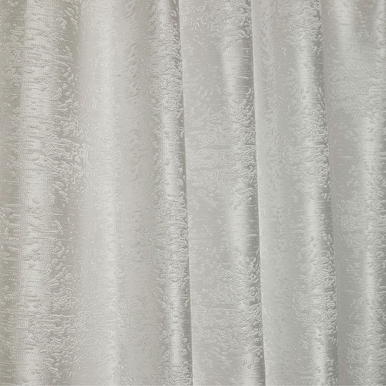 Whitegg Κουρτίνα με Τρουκς K0219 Γκρι 270x280εκ.