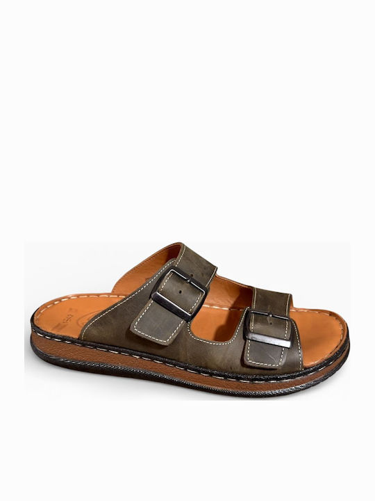 Leather Men's Sandals in Brown Colour