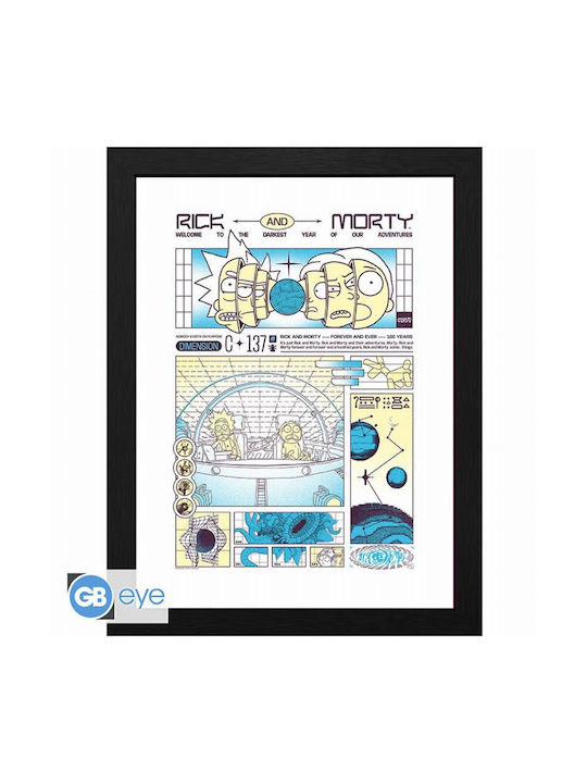 Rick Morty Bad Trip Постер Рамка 31x41см