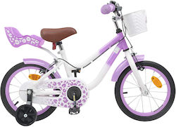 vidaXL 12" Детски Велосипед BMX Лилав