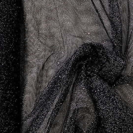Decoration Fabric Tulle by Meter Width 150cm Black - Black