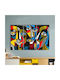 Πίνακας Καμβά Corolful Art Linocut Τρίπτυχος Τρίπτυχο 150x100 Cm 3τμχ 50x100cm