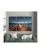 Canvas Painting Pier At The Sea Threefold Triptych 60x40 Cm 3 Pieces 20x40cm