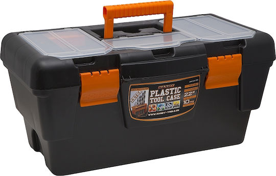 22-inch Plastic Toolbox 5-compartment Organizer Removable Tray