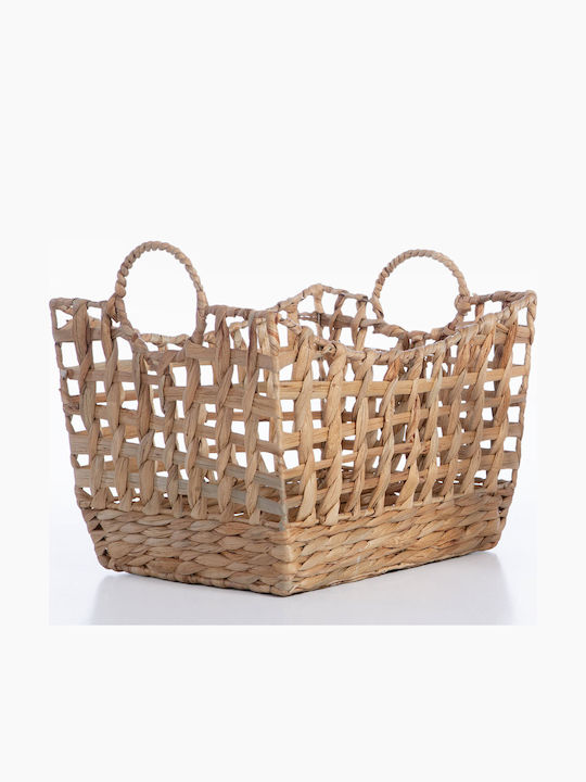 Nef-Nef Homeware Decorative Basket Wicker with Handles Brown 42.5x31x28cm