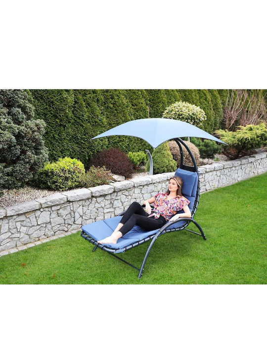 Metallic Outdoor Armchair Navy Blue