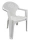Scaun de Exterior din Plastic Palmiye Gri 56x55x79cm