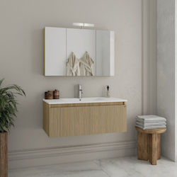 Drop Bathroom Vanity Unit with Sink & Mirror Sl...