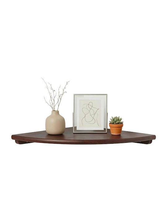 Γωνιακό Ράφι Τοίχου Dark Brown 40x40xεκ.