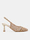Pointed Toe Heels with Medium Gold Heel