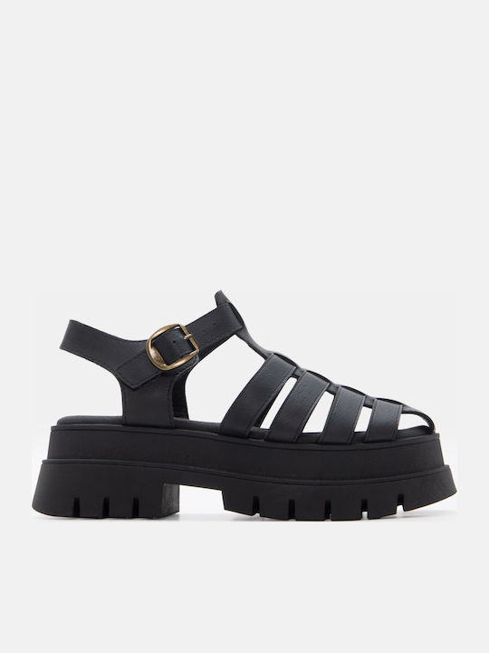 Дамски Сандали Flatforms Черни