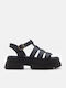 Sandale Casual Damă Flatforme Negre