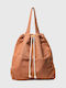 Fabric Women's Backpack Bag Brown
