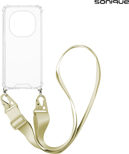 Silicone Case Strap Sonique Armor Clear Xiaomi Redmi Note 15 Pro 4g Beige
