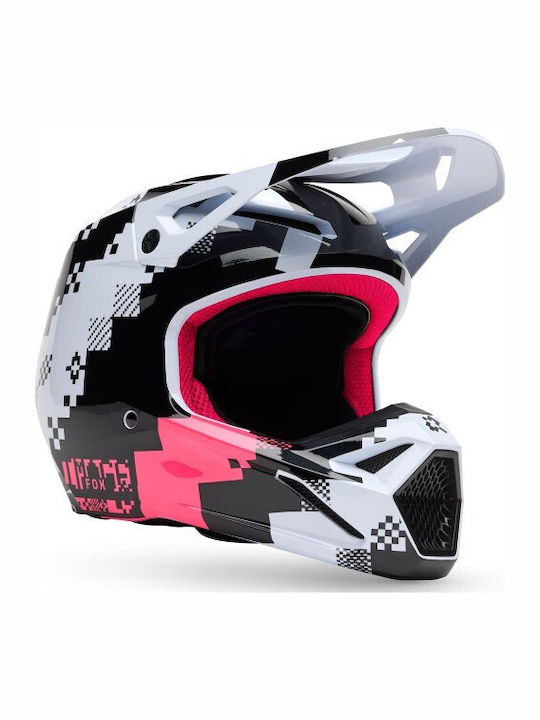 Fox V1 Digi Image Motorcycle Helmet Motocross D...