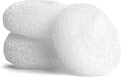 Küchenschwämme Set 3 Stück Weiß Ø 8,5 x 8 cm Gerichte Herdplatten Robuster Scheuereffekt Badezimmer Küche