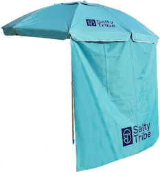 Salty Tribe Ionians 1.3m Beach Umbrella with Sunshade Ocean Teal
