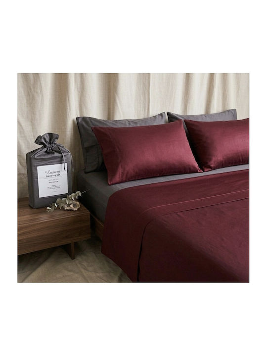 Bettlaken-Set Super-Doppel 240x270cm Grau (4 Stück)