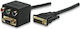 Manhattan Dvi-i Vga Видео Сплитер Кабел 3.0м Черен