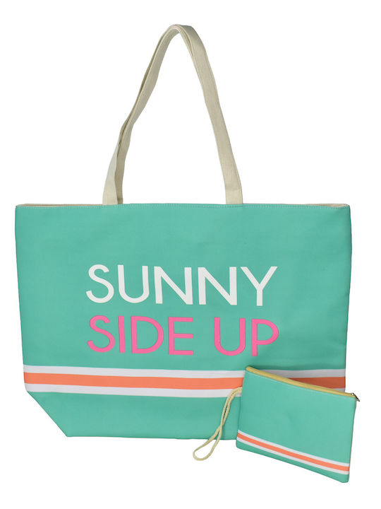 Bruno Stoff Strandtasche mit Kulturtasche Blau