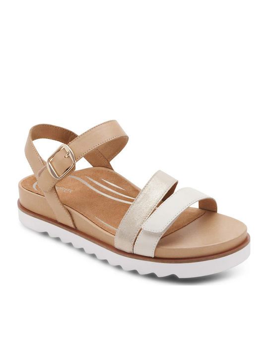 Leather Women's Anatomic Gold Sandals