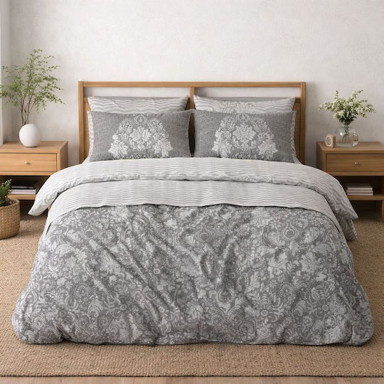 Подредба Пликове За Завивки (2 Бр) 100% Памук 150x220см Единична С Калъфка За Възглавница И 1 Чаршаф Бежов