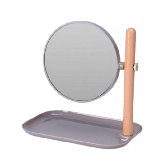 MRShome Makeup Mirror Tabletop 22.5x14cm Gray