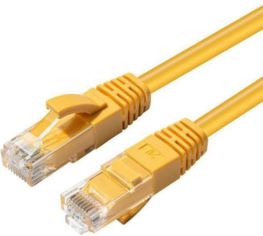 Microconnect U/UTP Cat.5e (Gigabit) Καλώδιο Δικτύου Ethernet 10m Κίτρινο