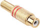 292707 RCA Stecker Weiblich Gold Rot Set 5 Stück