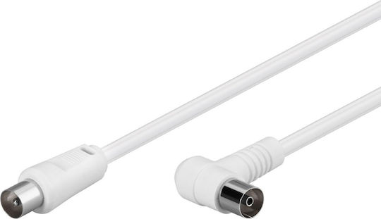 Microconnect Antenna Cable Coax Male - Coax Female White 1.5m COAX015WA 1 Piece