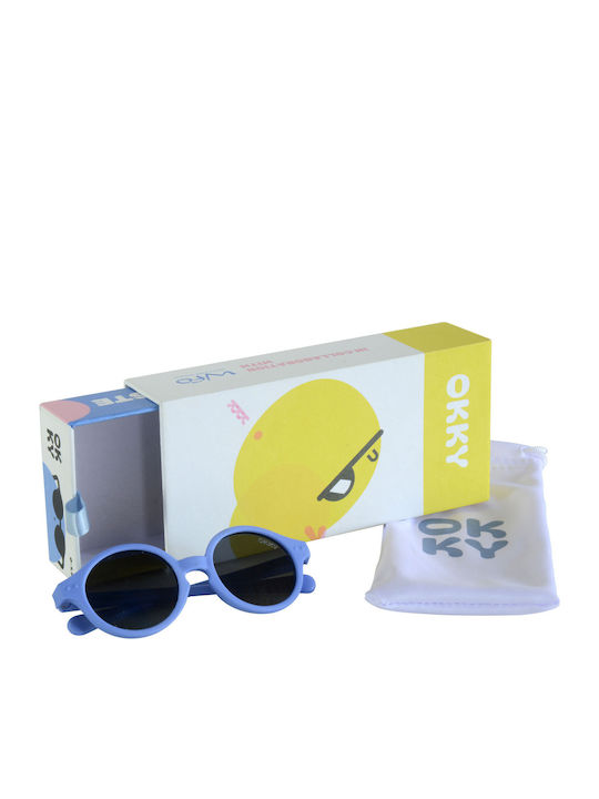Okky Round Baby Kids Sunglasses with Polarized Blue Lens